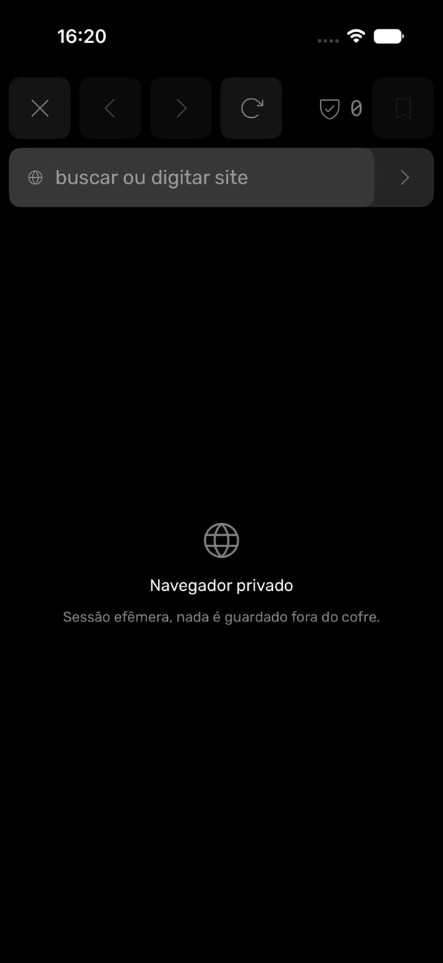 Private browser, an ephemeral browsing session